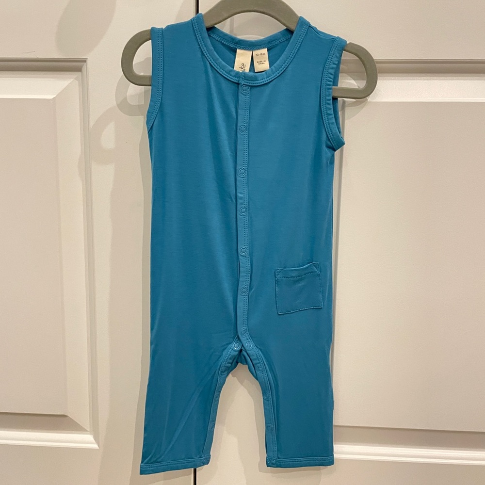 ✨NWT✨ Teal Kyte Baby 12-18 Sleeveless Snap Romper